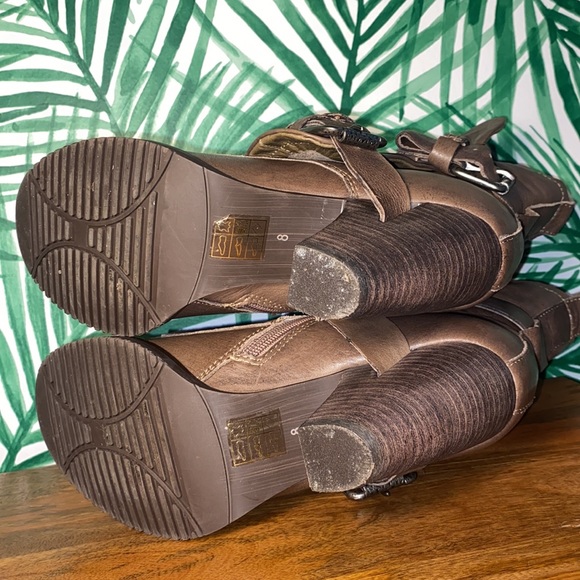 Miz Mooz Sasha Brown Leather Faux Fur Lined Boots Women’s 8 - Picture 9 of 11